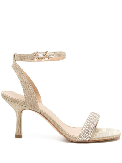 Michael Kors Sandal With Glitter In Silver