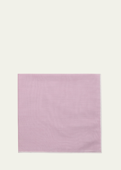Simonnot Godard Men's Mineral Cotton Pocket Square In Lavender