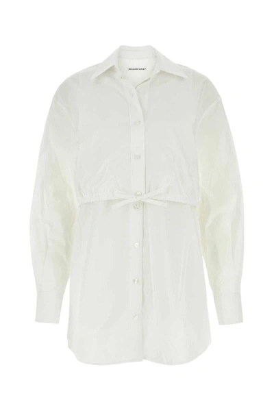 Alexander Wang T T By Alexander Wang Shirt Dress In White