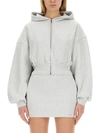 Alexander Wang T T By Alexander Wang Sweatshirt With Logo In Grey