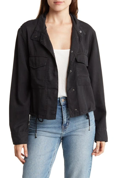 Sanctuary Elanor Tencel® Lyocell Utility Jacket In Washed Bla