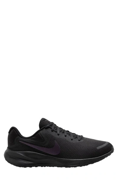 Nike Revolution 7 Road Running Sneaker In Black/ Off Noir