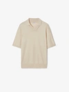 Burberry Wool Polo Shirt In Soap