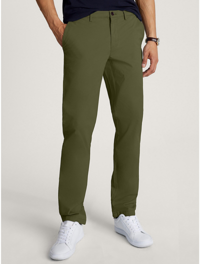 Tommy Hilfiger Denton Straight Fit Flex Tommy Chino In Army Green