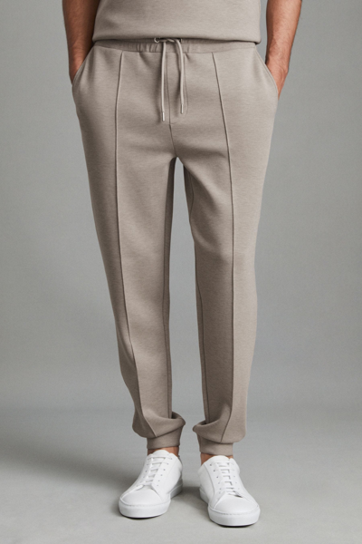 Reiss Premier - Taupe Drawstring Loungewear Joggers, Xl