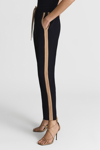 Reiss Navy Taper Tapered Side Stripe Trousers