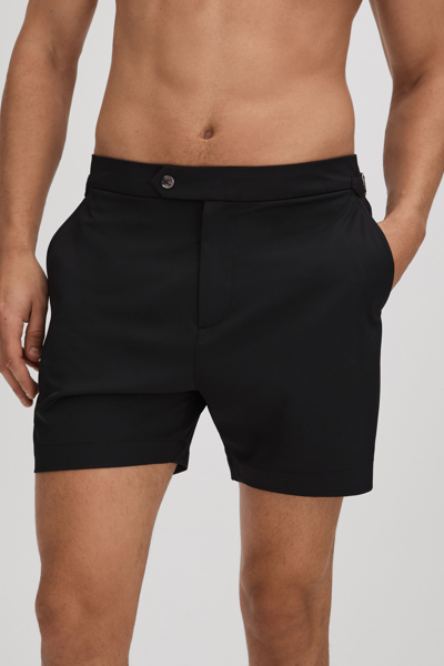 Reiss Sun - Black Side Adjuster Swim Shorts, S