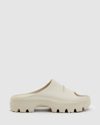 Allsaints Eclipse Rubber Platform Sandals In White
