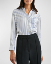 RAILS SPENCER STRIPED SILK SHIRT