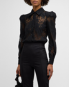 L AGENCE JENICA LACE BLOUSE