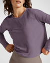 Beyond Yoga Featherweight Daydreamer Pullover In Purple Haze