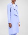 Theory Oaklane Belted Wrap Coat In Grotto