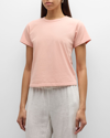 Leset Margo Short-sleeve Cotton Crewneck Tee In Dusty Pink