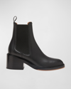 CHLOÉ MALLO LEATHER ANKLE CHELSEA BOOTS