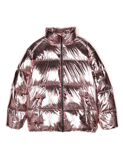 Perfect Moment Kids' Pink Foil Puffer Jacket