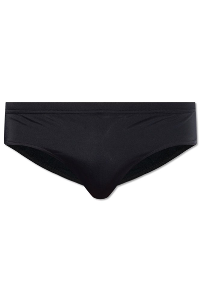 Dsquared2 Logo Printed Swimming Briefs In Black