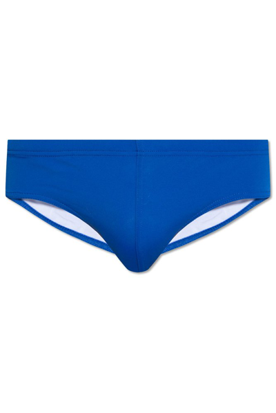Dsquared2 Logo Printed Swimming Briefs In Blue