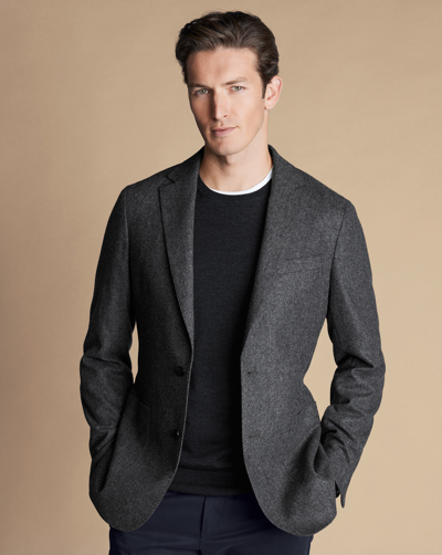 Charles Tyrwhitt Men's  Unstructured Twill Na Jacket In Grey