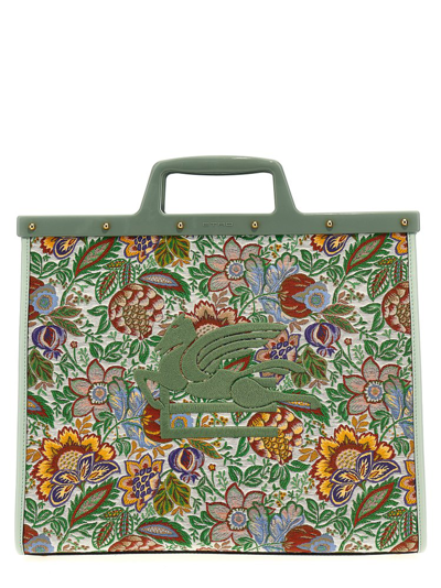 Etro Love Trotter Large Tote Bag In Green