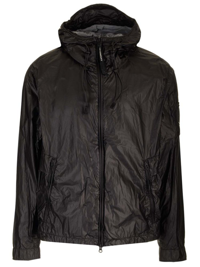 C.p. Company Hooded Zip In Black