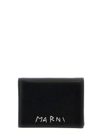 Marni Logo Embroidered Bi In Black