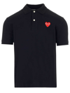 COMME DES GARÇONS PLAY COMME DES GARÇONS PLAY HEART EMBROIDERED POLO SHIRT