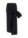 ALEXANDER MCQUEEN ALEXANDER MCQUEEN BOW DETAILED MIDI SKIRT