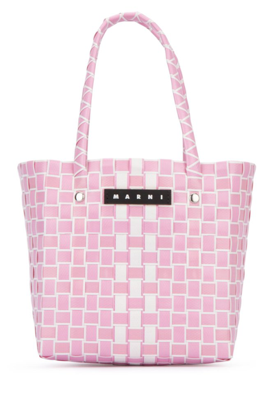 Marni Kids' Interwoven-design Tote Bag In Pink