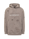 GIVENCHY GIVENCHY DISTRESSED DRAWSTRING HOODIE