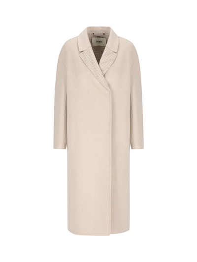 Fendi Ff Jacquard Long Sleeved Coat In Default Title