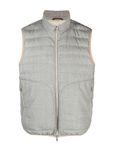 Brunello Cucinelli Padded Jacket In Grey