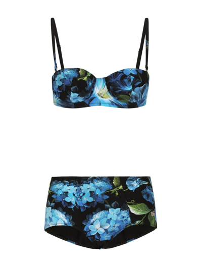 Dolce & Gabbana Bluebell Balconette Bikini Set In Print