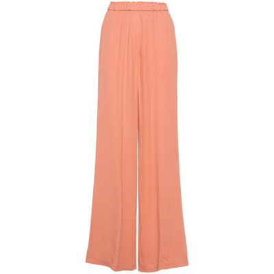 Forte Forte Stretch Ruched Trousers In Orange