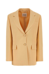 Jil Sander Oversized Blazer With Padded Shoulders And Long Sleeves In Orange