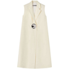 Jil Sander Button-fastening Tailored Crepe Vest In White