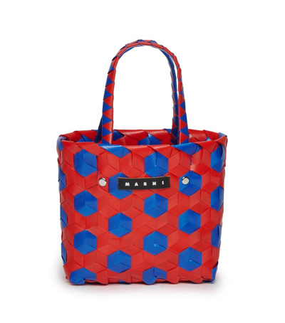 Marni Kids Dot Logo Patch Top Handle Bag In Multi