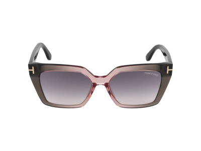 Tom Ford Eyewear Square Frame Sunglasses In Grey