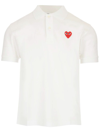 COMME DES GARÇONS PLAY COMME DES GARÇONS PLAY HEART EMBROIDERED POLO SHIRT