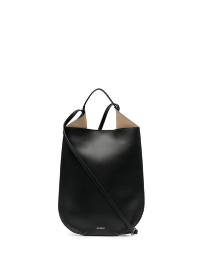 Ree Projects Helene Mini Leather Tote Bag In Black
