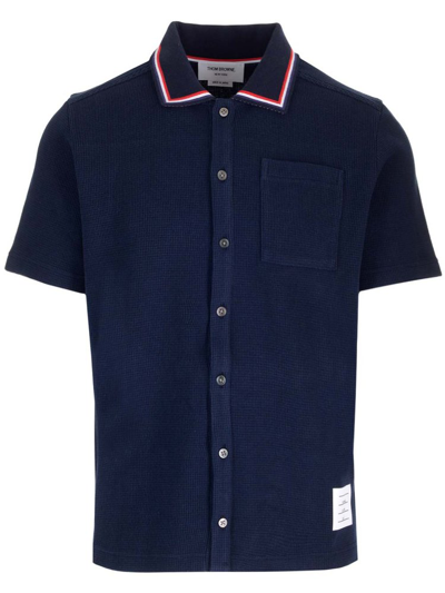 Thom Browne Intarsia Knit Short In Navy