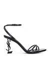 Saint Laurent Opyum Leather Sandals In Noir