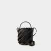 RABANNE SMALL PACO BUCKET BAG - PACO RABANNE - LEATHER - BLACK