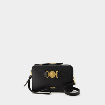 VERSACE MEDUSA BIGGIE CAMERA BAG - VERSACE - LEATHER - BLACK