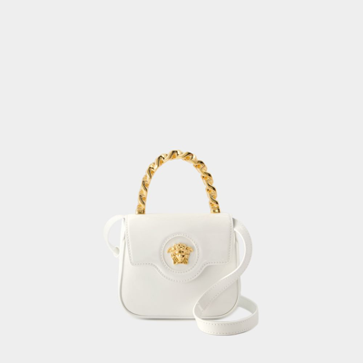 VERSACE LA MEDUSA MINI BAG - VERSACE - LEATHER - WHITE