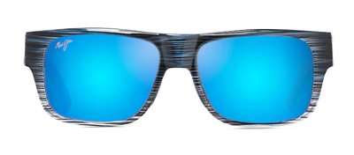 Maui Jim Keahi Mj B873-03 Square Polarized Sunglasses In Blue