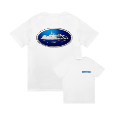 Pre-owned Corteiz Alcatraz World Rally Tee 'white'