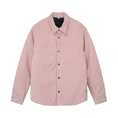 Pre-owned Stussy Cord Quilted Overshirt 'washed Pink'
