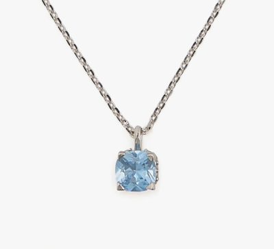 Kate Spade Little Luxuries 6mm Square Pendant In Blue