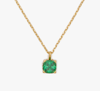 Kate Spade Little Luxuries 6mm Square Pendant In Green