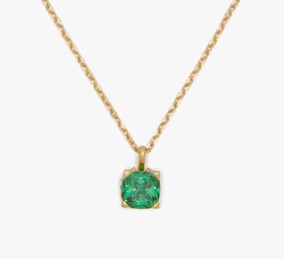 Kate Spade Little Luxuries 6mm Square Pendant In Green
